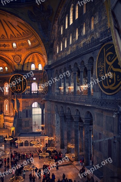 Mosque Hagia Sophia Turkey Architecture Religion