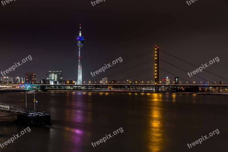 Historic Center Investors Bridge Düsseldorf North Rhine Westphalia