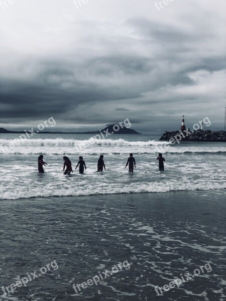 Surfers Ocean Waves Surf Board Florianópolis