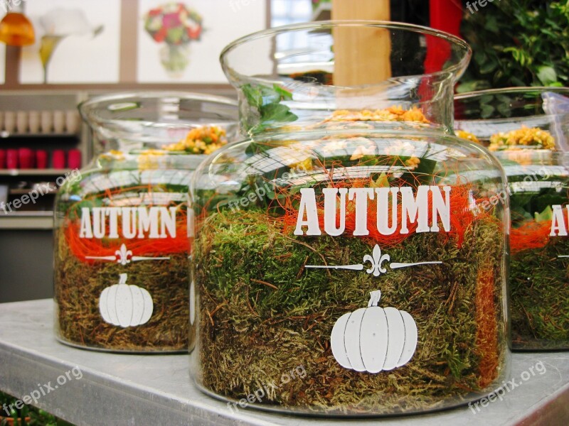 Fall Garden Nature Jar Jars