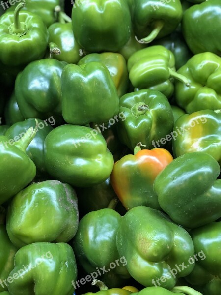 Bell Pepper Green Vegetable Raw