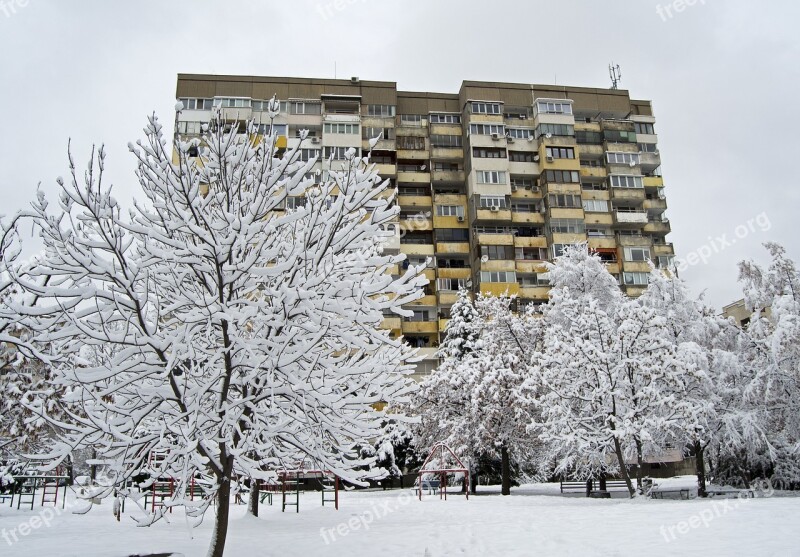 Fresh Snow White Flocked Soviet Bulgaria