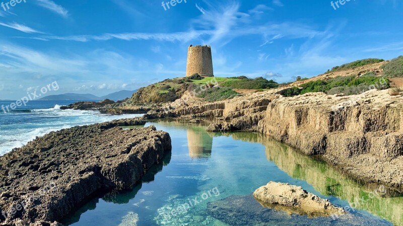 Sardinia Tower Italy Sky Sea