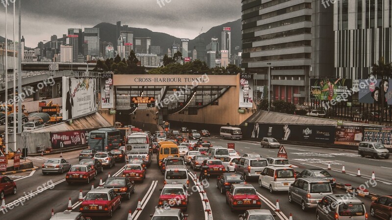 Hongkong Streets City Urban Tourist