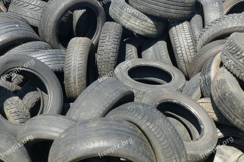 Tires Car Tyres Garbage Recycling Waste Collection Point