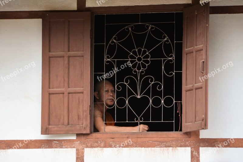 Laos Vientiane Monk Free Photos