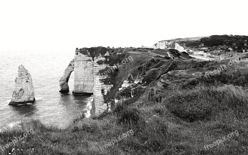 Cliff Felsentor Coast Normandy Rocks Stone Coast