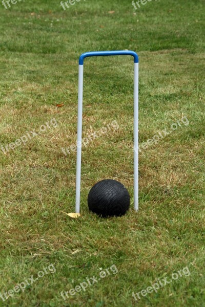 Croquet Wooden Balls Hoop Equipment Mallet