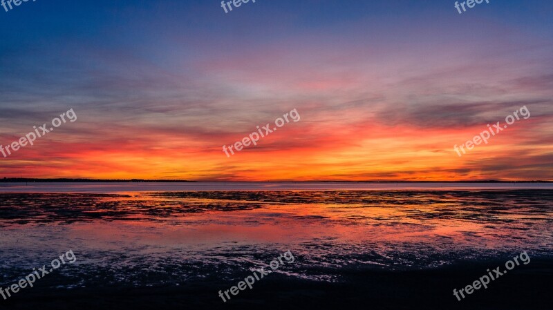 Arcachon Basin Sunset Audenge Free Photos