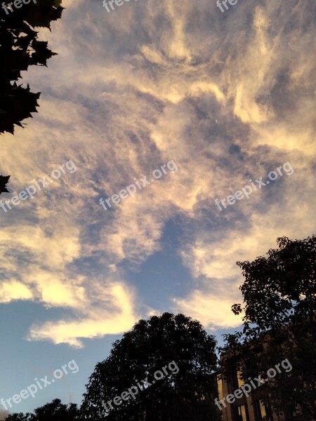 At Dusk Sky Cloud Free Photos