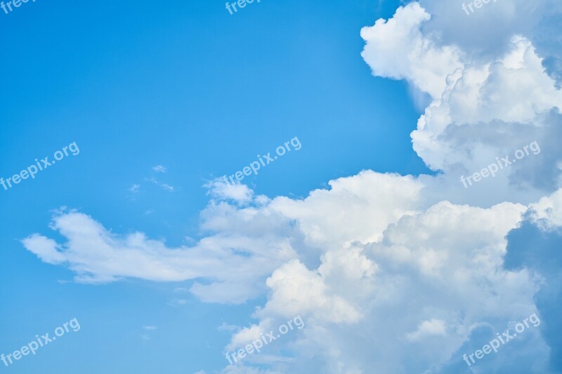 Cloud Blue Nature Landscape Clouds