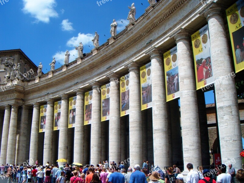 Columns The Vatican Fragment Free Photos