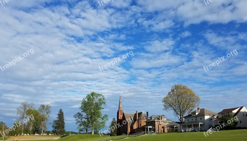 Catholic Church Clouds Ohio United States