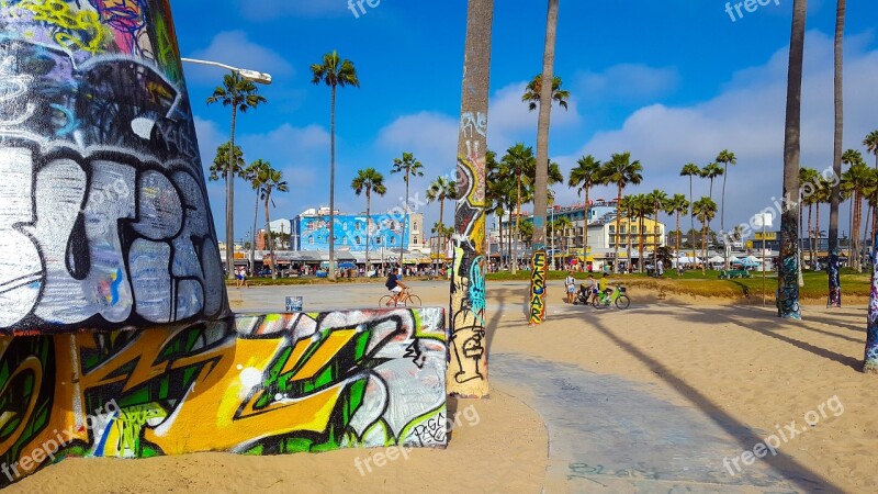 Beach Art Venice Beach Sand Street Art