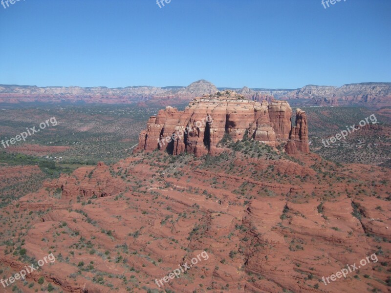 Sedona Red Rocks Ariel Landscape Southwest