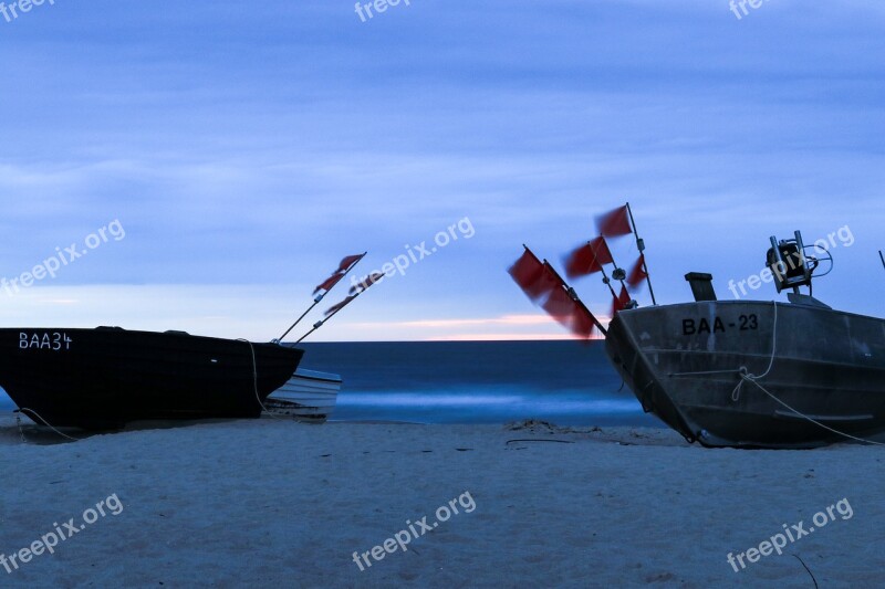 Boat Sea Long Exposure Water Beach