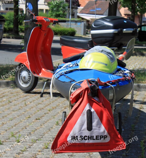 Canoeing Roller Tow Neckar Summer