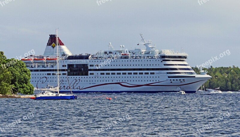 Shipping Lane Archipelago Stockholm Water Sports Area Finland Ferry