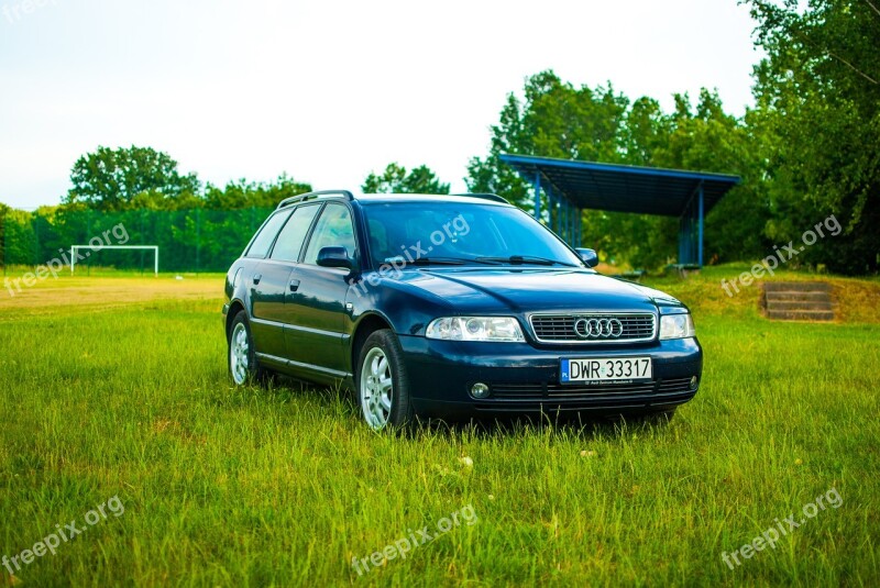 Audi A4 Meadow Car Sky