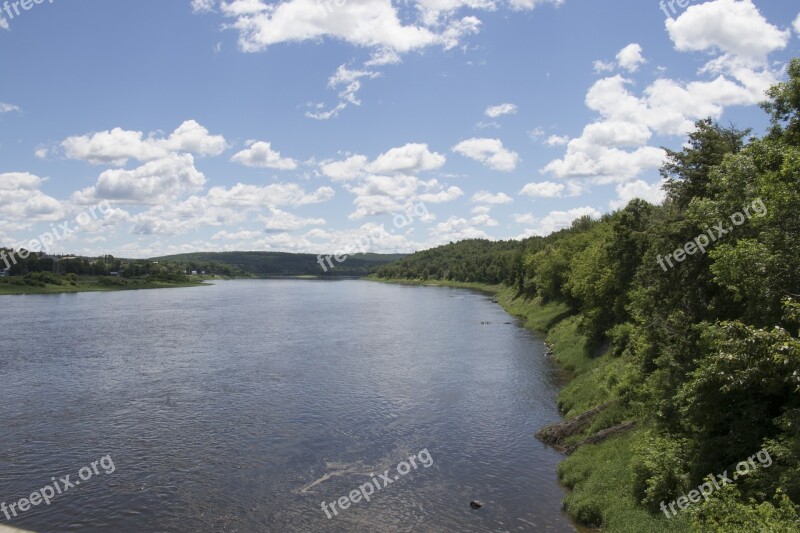 Saint John River New Brunswick Sunny Summertime Outdoors