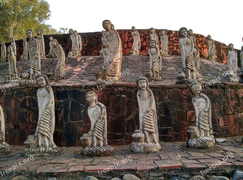 Women Statues Rock Garden Chandigarh Nekchand Free Photos