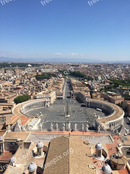 Italy Rome St Peter's Square Pope Castel Sant'angelo