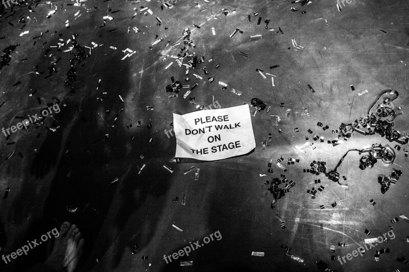 Confetti Sign Don't Walk Don't Please