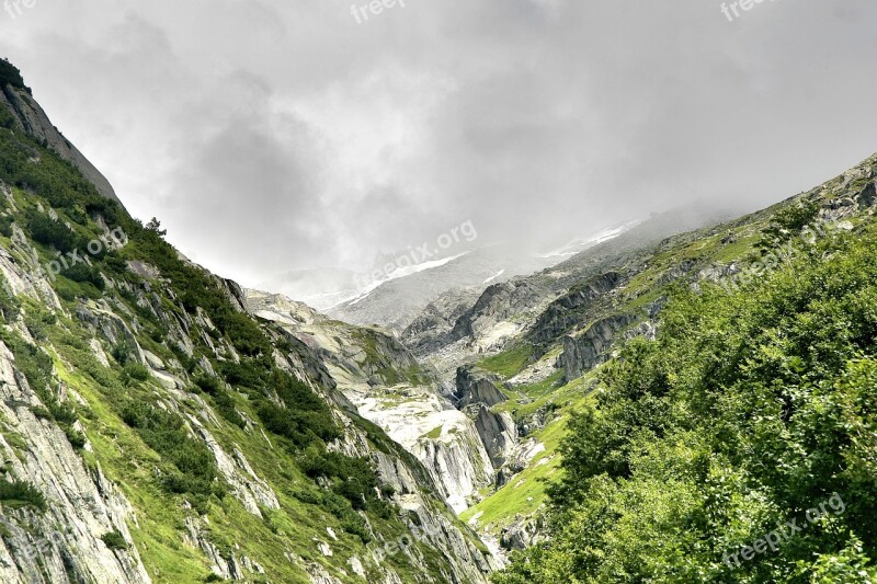 Grimsel Pass Switzerland Mountains Bernese Oberland Landscape