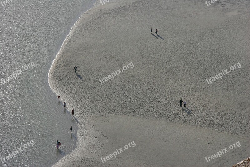 Ebb Beach Sand Human Sea