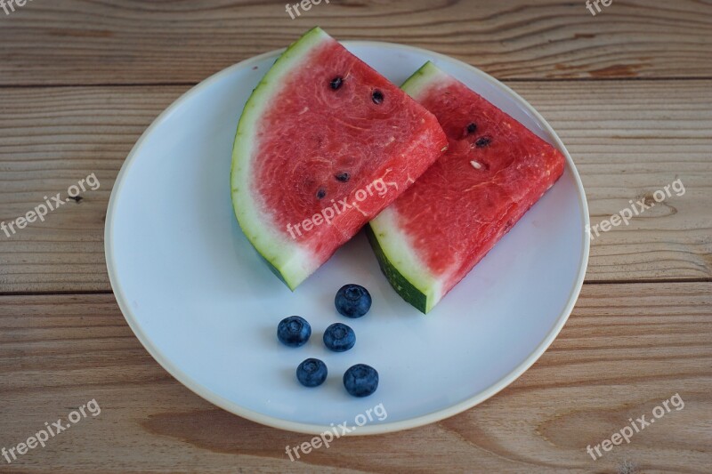 Watermelon Fruit Red Plate Jagoda