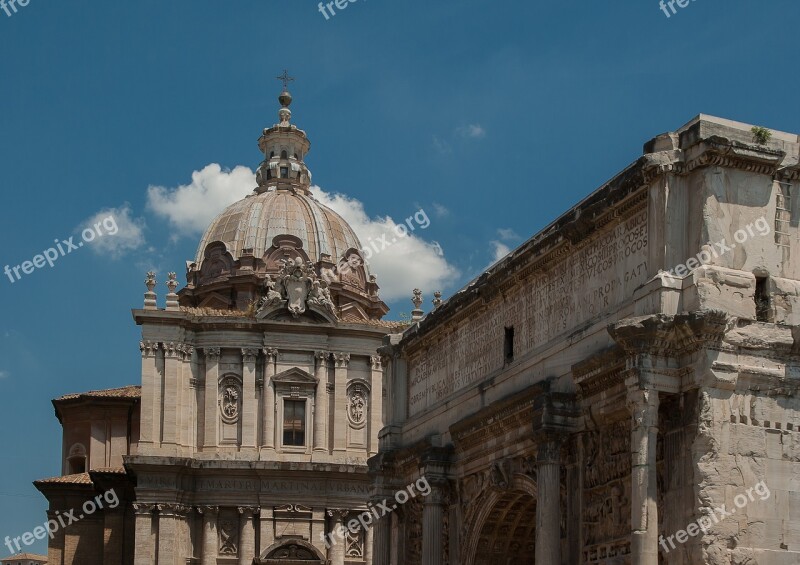 Rome Triumphal Arch Titus Ancient Ruins Free Photos