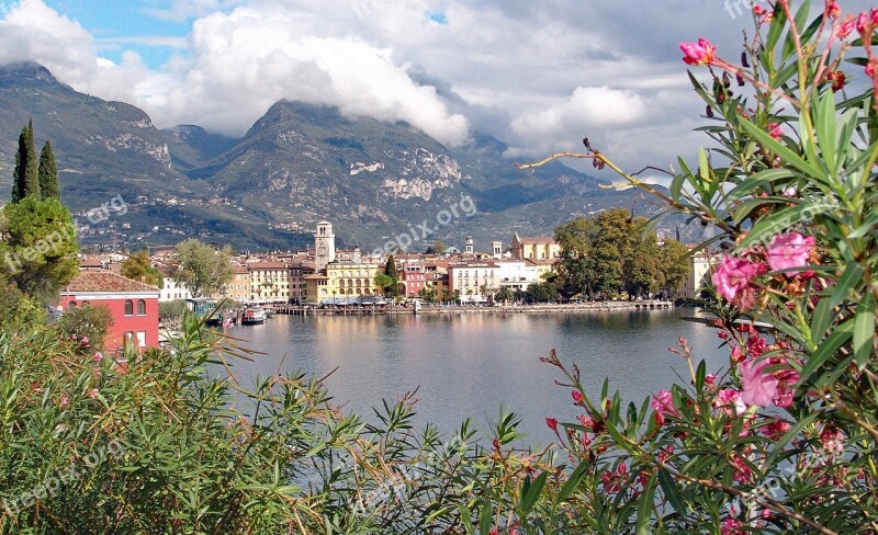 Italy Garda Riva Mountains Lake