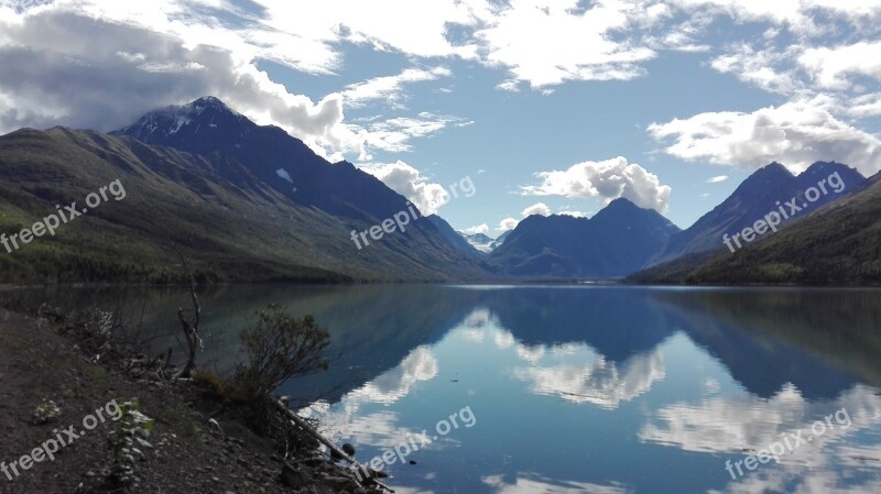 Alaska Landscape Sea Mountains Reflections