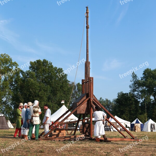 Middle Ages Weapons Trebuchet Catapult Battle