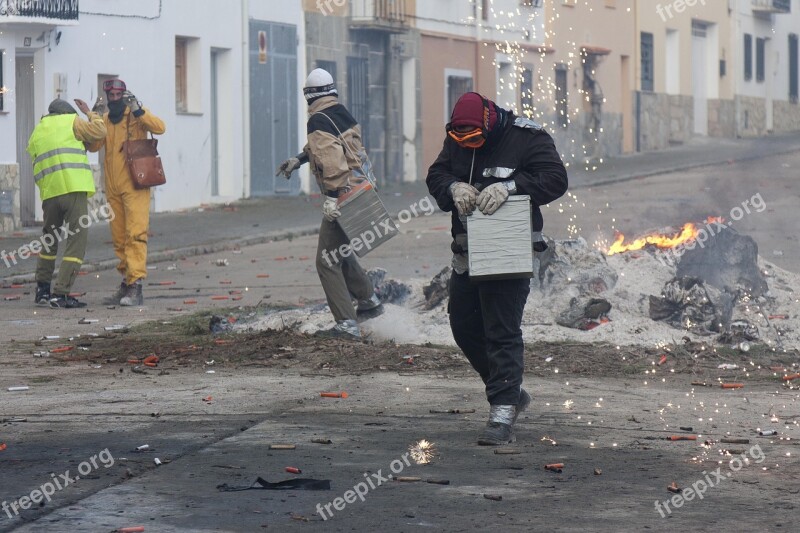 Firecrackers Talayuelas Fifths Bonfire Free Photos