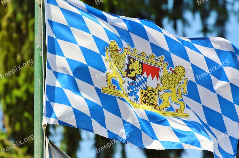 Flag Bayern Flag Bavaria Flag Bavaria Blow