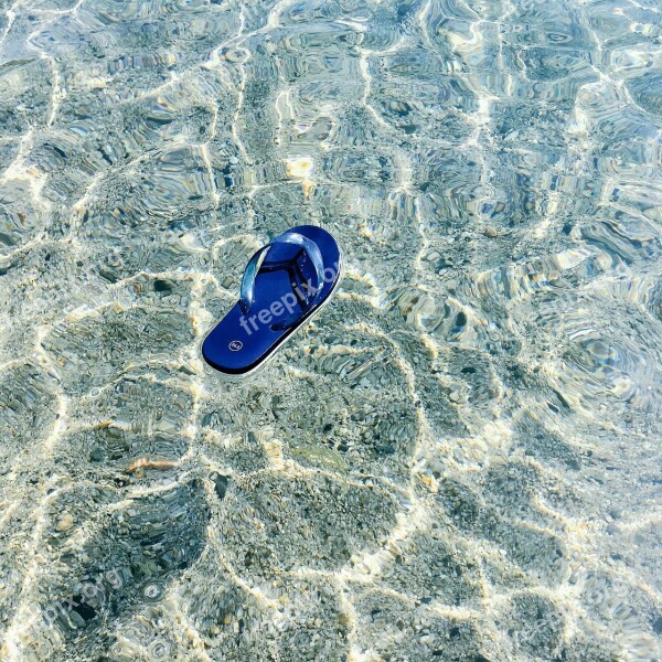 Sea Beach Sandals Blue Free Photos