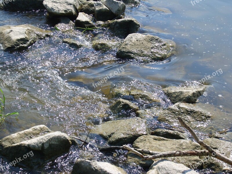 Flow Running Stream River Danube