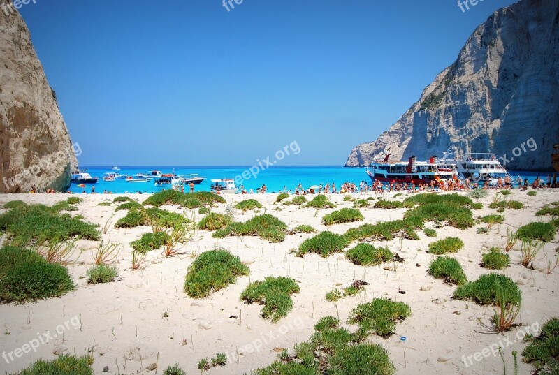 Cove Beach Navagio Bay Rock Shipwreck