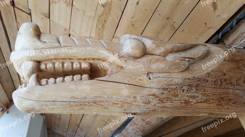 Wooden Decoration Carving Dragon Free Photos