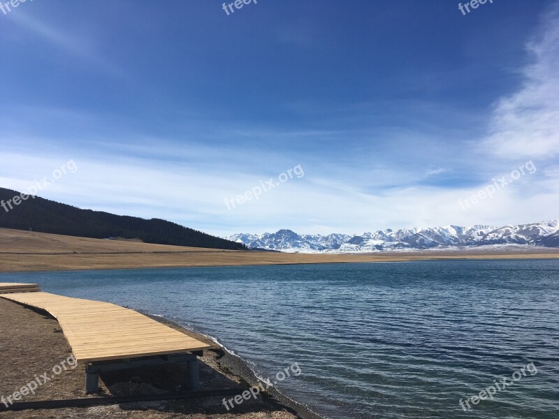 Serry Wood Lake In Xinjiang Yili Free Photos