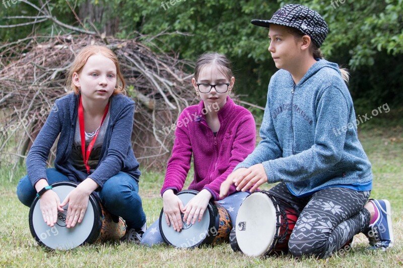 Drumming Children Drumming Children Free Photos