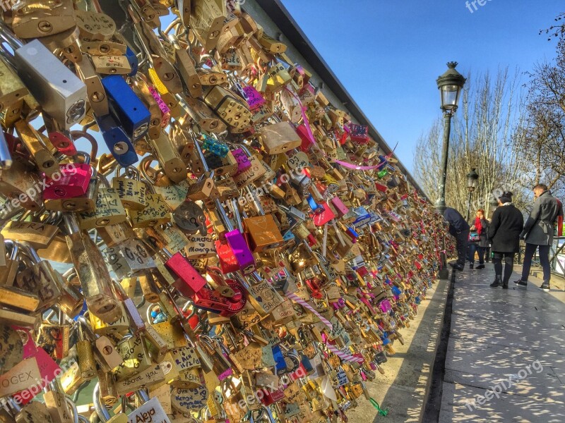 Love Locks Locks Bridge Paris France