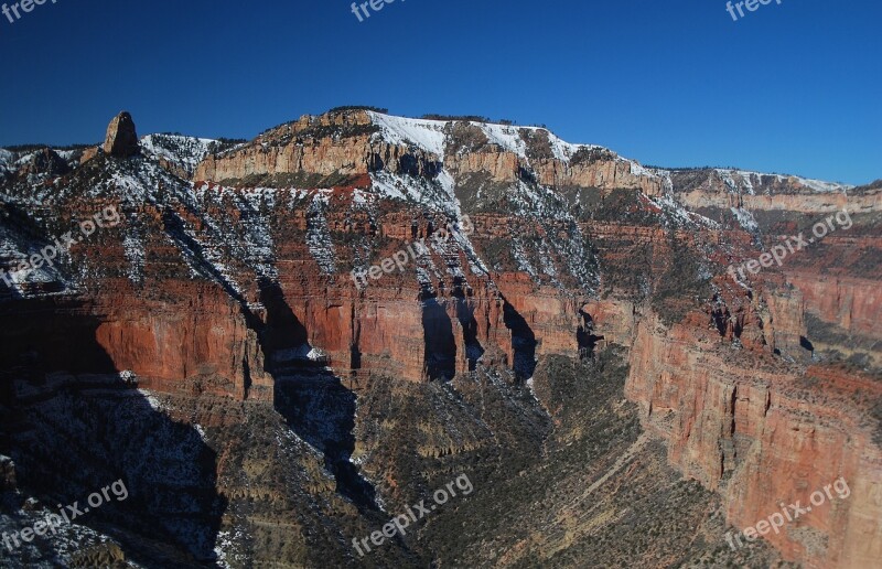 Grand Canyon North Rim Snowy Ridge Canyon Grand