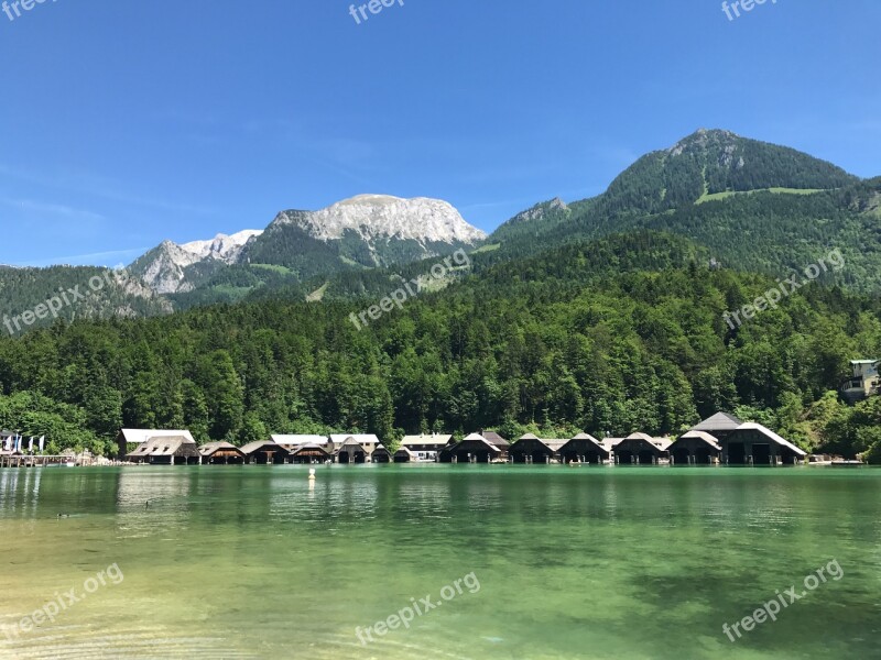 Lake Mountains View Landscape Mood