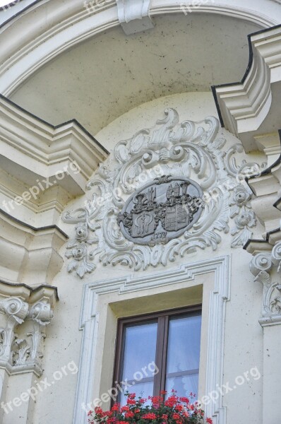 Coat Of Arms Window Leaves Jacek Leaves Stone