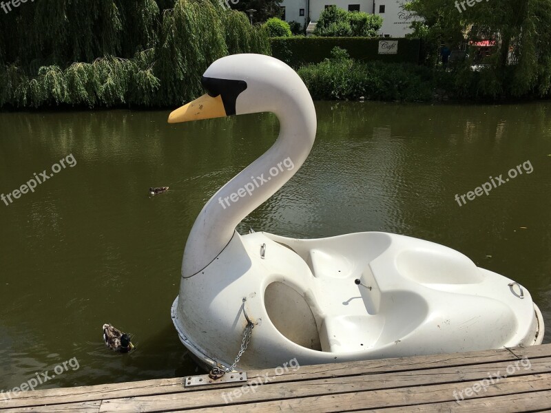 Swan Boat Rowing Boat River Altmühl