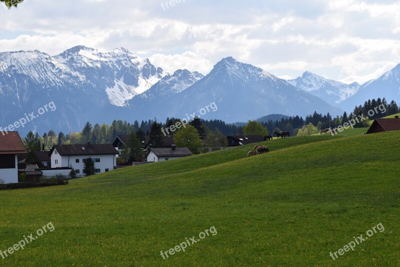 Germany Füssen Mountain Landscape Grand