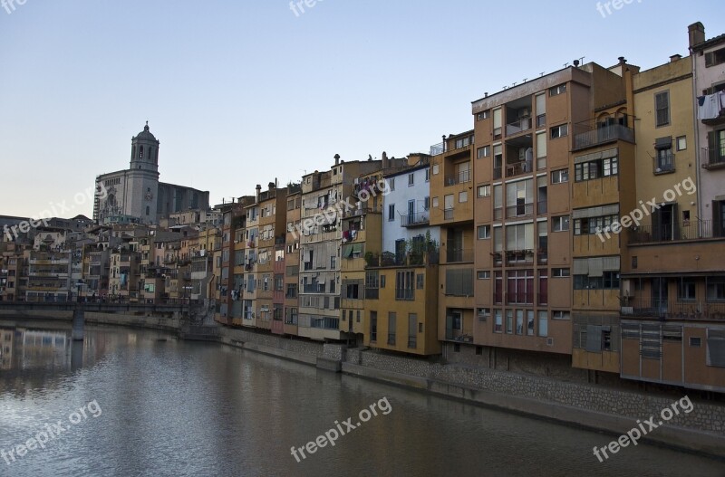 Girona River Buildings Channel Panoramic