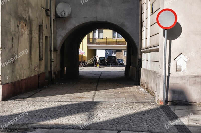 Street No Entry Gateway City The Old Town